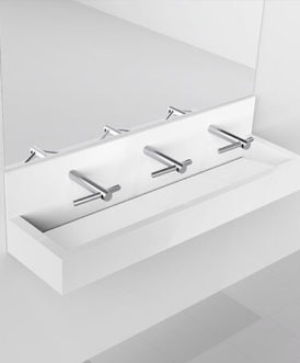 Rearo solid surface wash troughs