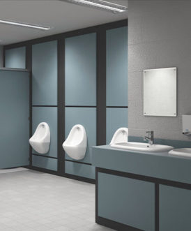 Rearo commercial vanity unit with cubicles