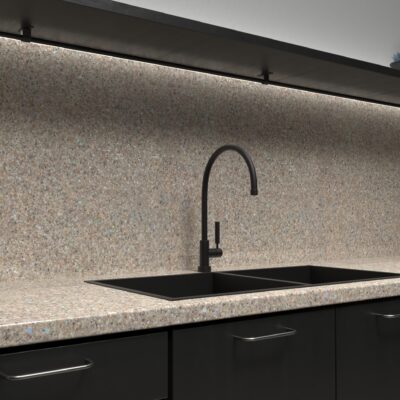 Sand Pebble Sparkle Splashback