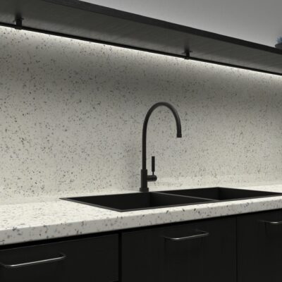 Snow Sparkle Splashback