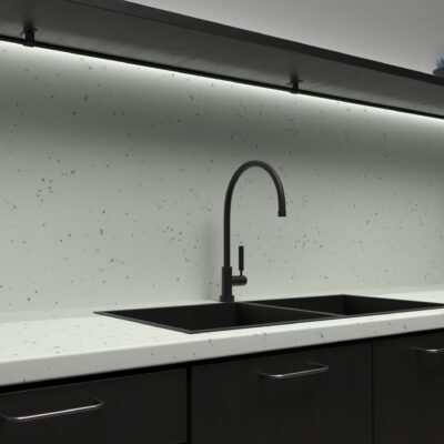 Senses Splashback — White Fleck