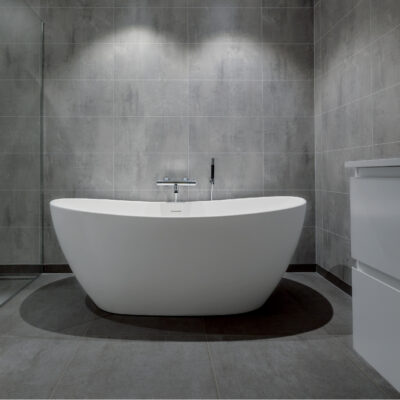 Wall&Water Cement – Waterproof Concrete Effect Bathroom Wall Panel (2400 x 600 x 10mm)